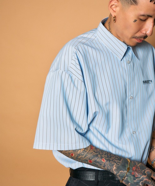 Subciety(サブサエティ)の「Stripe shirt(シャツ/ブラウス・メンズ・ブルー/イエロー/ブラック/ホワイト・SMALL/X-LARGE/LARGE/MEDIUM)」の14枚目の写真