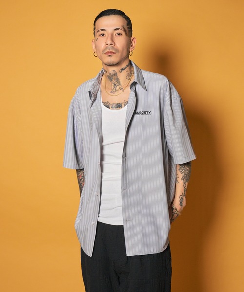 Subciety(サブサエティ)の「Stripe shirt(シャツ/ブラウス・メンズ・ブルー/イエロー/ブラック/ホワイト・SMALL/X-LARGE/LARGE/MEDIUM)」の6枚目の写真