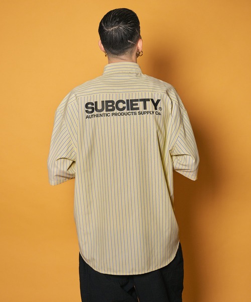 Subciety(サブサエティ)の「Stripe shirt(シャツ/ブラウス・メンズ・ブルー/イエロー/ブラック/ホワイト・SMALL/X-LARGE/LARGE/MEDIUM)」の18枚目の写真