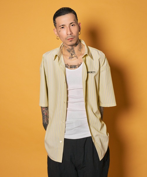 Subciety(サブサエティ)の「Stripe shirt(シャツ/ブラウス・メンズ・ブルー/イエロー/ブラック/ホワイト・SMALL/X-LARGE/LARGE/MEDIUM)」の16枚目の写真