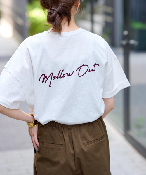 JOURNAL STANDARD relume(ジャーナルスタンダード レリューム)の「《追加》刺繍ロゴハーフスリーブT(Tシャツ/カットソー・レディース・グレー/ブラウン/ホワイト・FREE)」の7枚目の写真