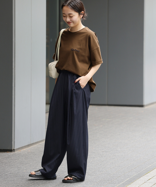 JOURNAL STANDARD relume(ジャーナルスタンダード レリューム)の「《追加》刺繍ロゴハーフスリーブT(Tシャツ/カットソー・レディース・グレー/ブラウン/ホワイト・FREE)」の16枚目の写真