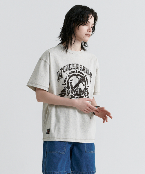 MAGOODGAN（メックウッドガン）の「スウェグバー3592 アンカー オーバーサイズ オートミール 半袖Tシャツ（Tシャツ/カットソー・レディース・その他・SMALL/MEDIUM/LARGE/X-LARGE）」の5枚目の写真