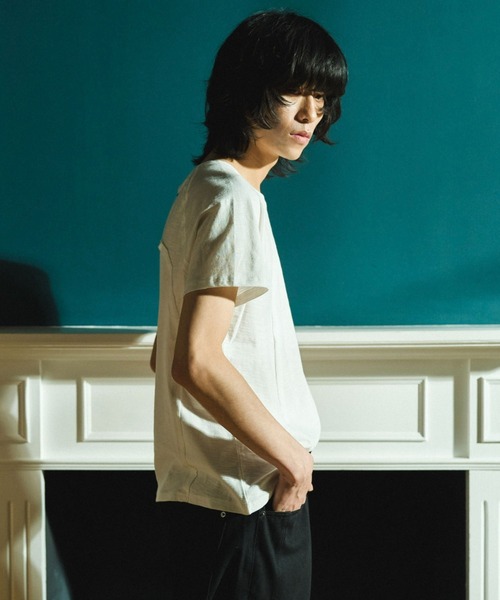 Camphor wood(カンファーウッド)の「RAGLAN SEAM SLUB JUST TEE / ラグランシームスラブTシャツ(Tシャツ/カットソー・メンズ・ブラック/ホワイト・LARGE/MEDIUM/SMALL)」の17枚目の写真