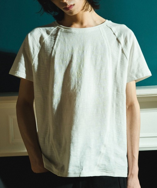 Camphor wood(カンファーウッド)の「RAGLAN SEAM SLUB JUST TEE / ラグランシームスラブTシャツ(Tシャツ/カットソー・メンズ・ブラック/ホワイト・LARGE/MEDIUM/SMALL)」の21枚目の写真