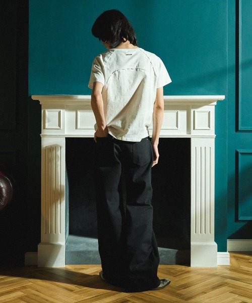 Camphor wood(カンファーウッド)の「RAGLAN SEAM SLUB JUST TEE / ラグランシームスラブTシャツ(Tシャツ/カットソー・メンズ・ブラック/ホワイト・LARGE/MEDIUM/SMALL)」の14枚目の写真