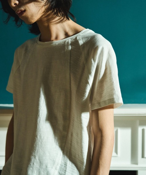 Camphor wood(カンファーウッド)の「RAGLAN SEAM SLUB JUST TEE / ラグランシームスラブTシャツ(Tシャツ/カットソー・メンズ・ブラック/ホワイト・LARGE/MEDIUM/SMALL)」の22枚目の写真