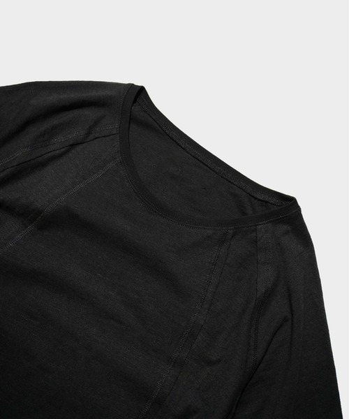 Camphor wood(カンファーウッド)の「RAGLAN SEAM SLUB JUST TEE / ラグランシームスラブTシャツ(Tシャツ/カットソー・メンズ・ブラック/ホワイト・LARGE/MEDIUM/SMALL)」の3枚目の写真