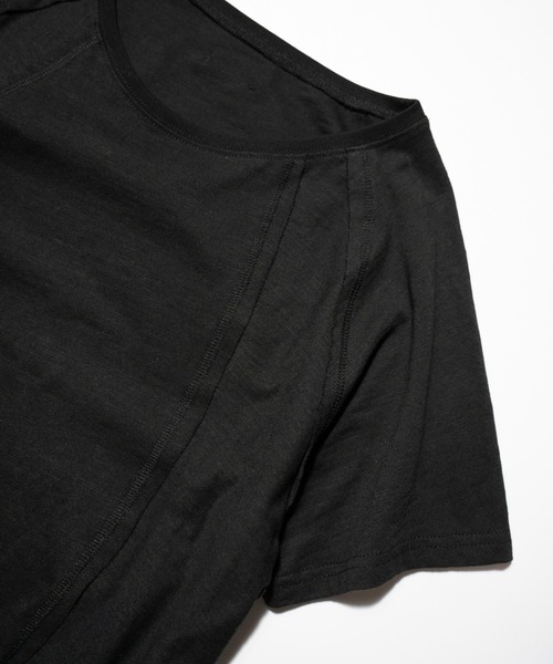 Camphor wood(カンファーウッド)の「RAGLAN SEAM SLUB JUST TEE / ラグランシームスラブTシャツ(Tシャツ/カットソー・メンズ・ブラック/ホワイト・LARGE/MEDIUM/SMALL)」の4枚目の写真