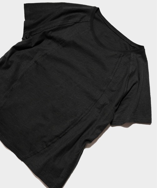 Camphor wood(カンファーウッド)の「RAGLAN SEAM SLUB JUST TEE / ラグランシームスラブTシャツ(Tシャツ/カットソー・メンズ・ブラック/ホワイト・LARGE/MEDIUM/SMALL)」の6枚目の写真