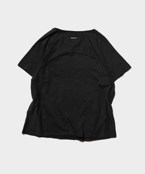 Camphor wood(カンファーウッド)の「RAGLAN SEAM SLUB JUST TEE / ラグランシームスラブTシャツ(Tシャツ/カットソー・メンズ・ブラック/ホワイト・LARGE/MEDIUM/SMALL)」の7枚目の写真