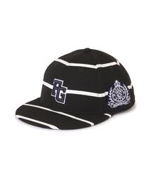 PEARLY GATES（パーリーゲイツ）の「【PEARLY GATES】ボーダー柄フラットブリムＣＡＰ（キャップ）」