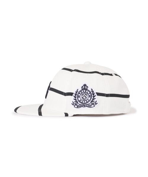 PEARLY GATES(パーリーゲイツ)の「【PEARLY GATES】ボーダー柄フラットブリムCAP(キャップ・レディース・ホワイト系その他/ダークインディゴブルー・FREE)」の4枚目の写真
