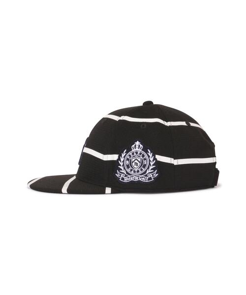 PEARLY GATES(パーリーゲイツ)の「【PEARLY GATES】ボーダー柄フラットブリムCAP(キャップ・レディース・ホワイト系その他/ダークインディゴブルー・FREE)」の7枚目の写真