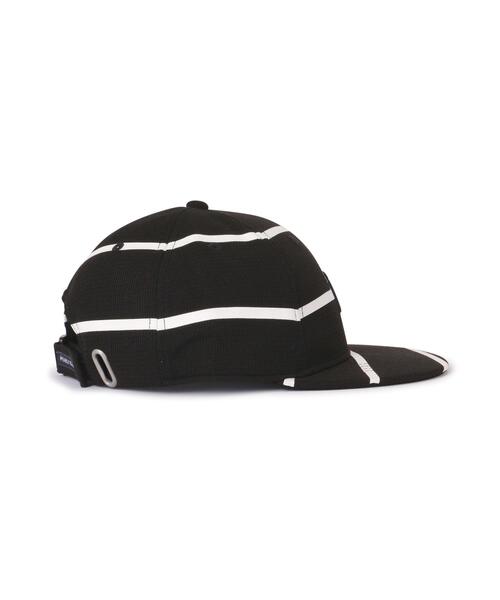 PEARLY GATES(パーリーゲイツ)の「【PEARLY GATES】ボーダー柄フラットブリムCAP(キャップ・レディース・ホワイト系その他/ダークインディゴブルー・FREE)」の8枚目の写真