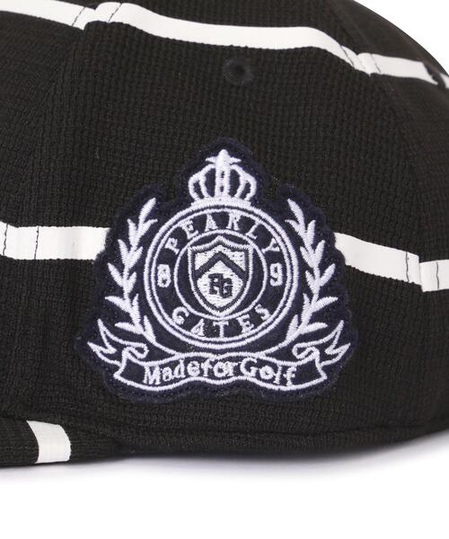 PEARLY GATES(パーリーゲイツ)の「【PEARLY GATES】ボーダー柄フラットブリムCAP(キャップ・レディース・ホワイト系その他/ダークインディゴブルー・FREE)」の10枚目の写真