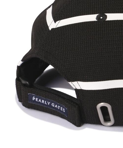 PEARLY GATES(パーリーゲイツ)の「【PEARLY GATES】ボーダー柄フラットブリムCAP(キャップ・レディース・ホワイト系その他/ダークインディゴブルー・FREE)」の11枚目の写真