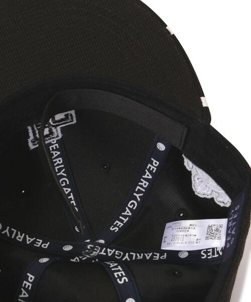 PEARLY GATES(パーリーゲイツ)の「【PEARLY GATES】ボーダー柄フラットブリムCAP(キャップ・レディース・ホワイト系その他/ダークインディゴブルー・FREE)」の14枚目の写真
