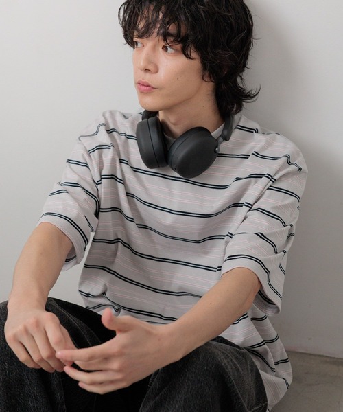 LOWRYS FARM（ローリーズファーム）の「【LFM(U)】CREWNECKBDTSS/P　668384（Tシャツ/カットソー・メンズ・グリーン/ブラウン/グレー・LARGE/MEDIUM）」の2枚目の写真