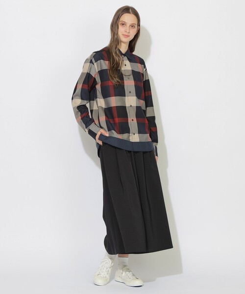 CB CRESTBRIDGE(シービークレストブリッジ)の「クレストブリッジチェックトリムシャツ(シャツ/ブラウス・レディース・ブルー系その他7/ベージュ系その他3・2/1)」の5枚目の写真