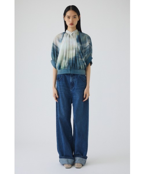 RIM.ARK(リムアーク)の「Middle straight blue denim ミドルストレートブルーデニム(デニムパンツ・レディース・ブルー・34/36/38)」の3枚目の写真