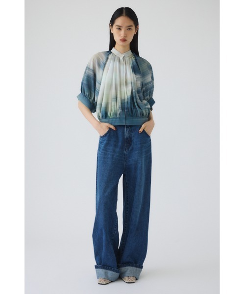 RIM.ARK(リムアーク)の「Middle straight blue denim ミドルストレートブルーデニム(デニムパンツ・レディース・ブルー・34/36/38)」の4枚目の写真