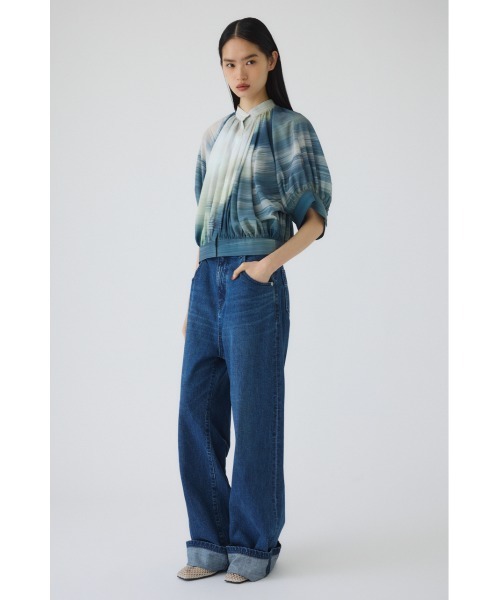 RIM.ARK(リムアーク)の「Middle straight blue denim ミドルストレートブルーデニム(デニムパンツ・レディース・ブルー・34/36/38)」の5枚目の写真