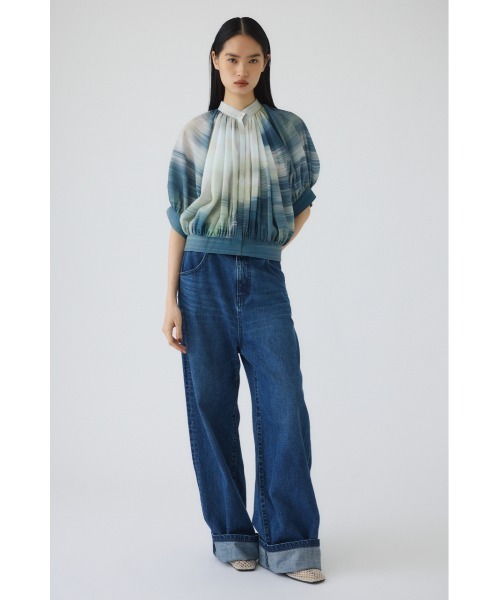 RIM.ARK(リムアーク)の「Middle straight blue denim ミドルストレートブルーデニム(デニムパンツ・レディース・ブルー・34/36/38)」の6枚目の写真