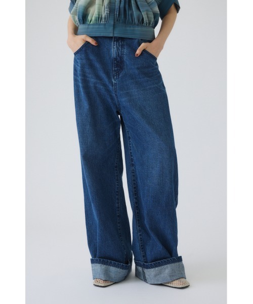 RIM.ARK(リムアーク)の「Middle straight blue denim ミドルストレートブルーデニム(デニムパンツ・レディース・ブルー・34/36/38)」の7枚目の写真