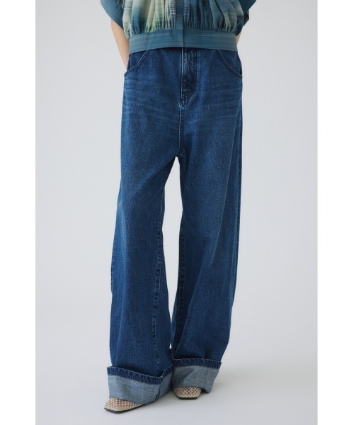 RIM.ARK(リムアーク)の「Middle straight blue denim ミドルストレートブルーデニム(デニムパンツ・レディース・ブルー・34/36/38)」の8枚目の写真