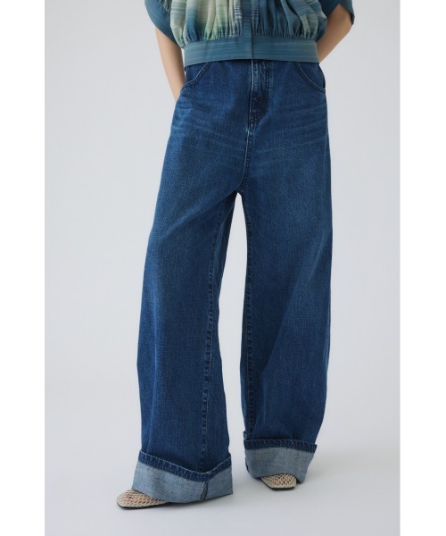 RIM.ARK(リムアーク)の「Middle straight blue denim ミドルストレートブルーデニム(デニムパンツ・レディース・ブルー・34/36/38)」の9枚目の写真