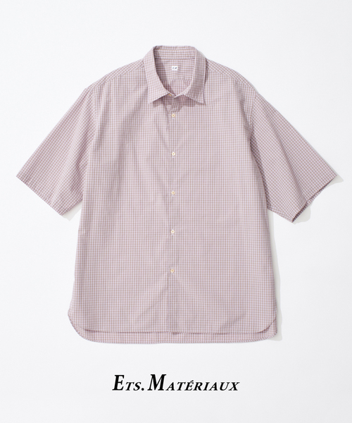 Ets.MATERIAUX(マテリオ)の「ETS.MATERIAUX(マテリオ) フレンチ ワークシャツ(シャツ/ブラウス・メンズ・ホワイト/ブルー系その他/ラベンダー/サックスブルー・2/3)」の1枚目の写真