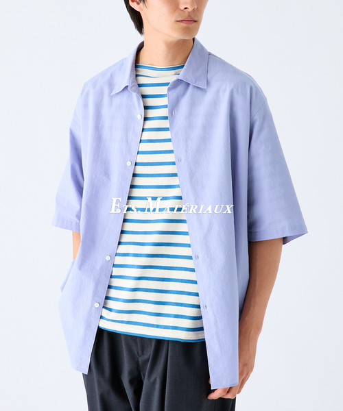 Ets.MATERIAUX(マテリオ)の「ETS.MATERIAUX(マテリオ) フレンチ ワークシャツ(シャツ/ブラウス・メンズ・ホワイト/ブルー系その他/ラベンダー/サックスブルー・2/3)」の4枚目の写真