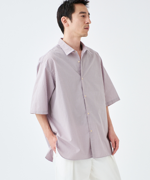 Ets.MATERIAUX(マテリオ)の「ETS.MATERIAUX(マテリオ) フレンチ ワークシャツ(シャツ/ブラウス・メンズ・ホワイト/ブルー系その他/ラベンダー/サックスブルー・2/3)」の10枚目の写真