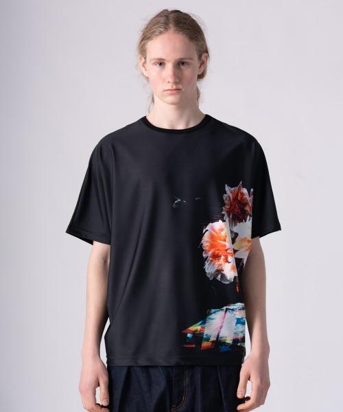 rehacer（レアセル）の「rehacer : × everglouu Contrast Dolman Cutsew / エバーグロー コントラストドルマンカットソー（Tシャツ/カットソー・メンズ・ブラック・SMALL/MEDIUM/LARGE/X-LARGE）」の3枚目の写真
