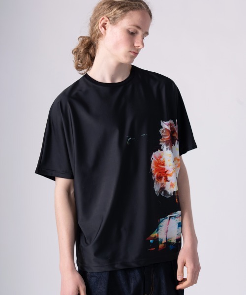 rehacer（レアセル）の「rehacer : × everglouu Contrast Dolman Cutsew / エバーグロー コントラストドルマンカットソー（Tシャツ/カットソー・メンズ・ブラック・SMALL/MEDIUM/LARGE/X-LARGE）」の4枚目の写真