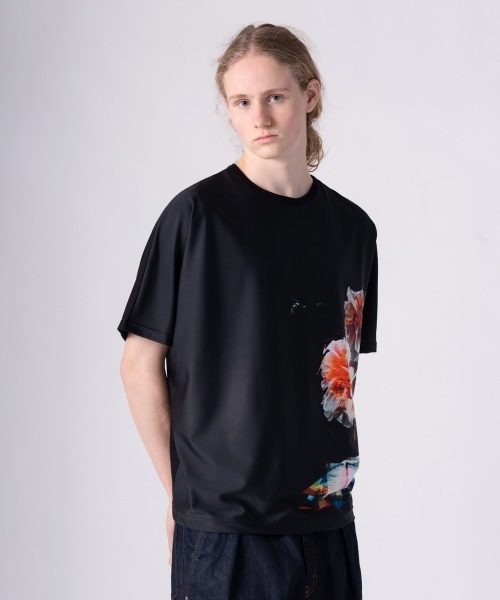 rehacer（レアセル）の「rehacer : × everglouu Contrast Dolman Cutsew / エバーグロー コントラストドルマンカットソー（Tシャツ/カットソー・メンズ・ブラック・SMALL/MEDIUM/LARGE/X-LARGE）」の5枚目の写真