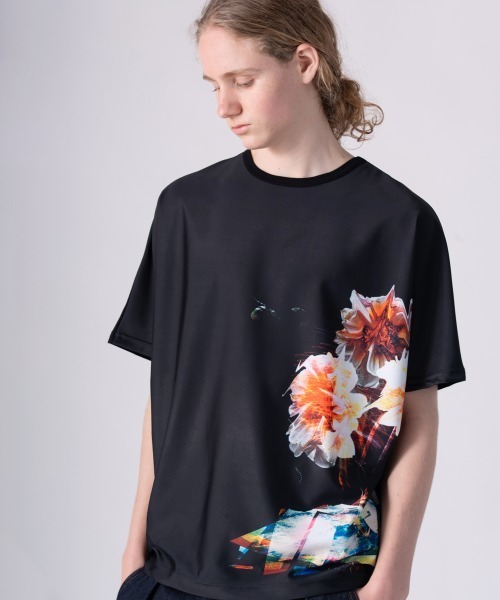 rehacer（レアセル）の「rehacer : × everglouu Contrast Dolman Cutsew / エバーグロー コントラストドルマンカットソー（Tシャツ/カットソー・メンズ・ブラック・SMALL/MEDIUM/LARGE/X-LARGE）」の7枚目の写真