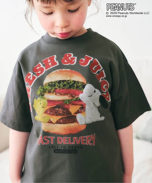 PEANUTS(ピーナッツ)の「PEANUTS フォトアートTシャツ(Tシャツ/カットソー・キッズ・サックスブルー/チャコール/オフホワイト・90/80/140/130/120/110/100)」の6枚目の写真