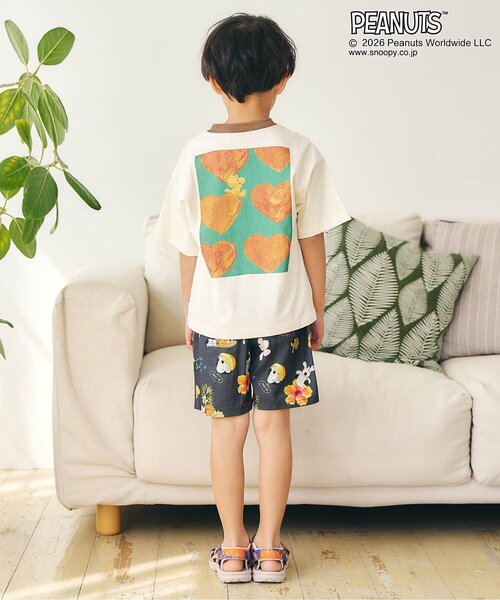 PEANUTS(ピーナッツ)の「PEANUTS フォトアートTシャツ(Tシャツ/カットソー・キッズ・サックスブルー/チャコール/オフホワイト・90/80/140/130/120/110/100)」の10枚目の写真