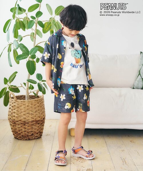 PEANUTS(ピーナッツ)の「PEANUTS フォトアートTシャツ(Tシャツ/カットソー・キッズ・サックスブルー/チャコール/オフホワイト・90/80/140/130/120/110/100)」の13枚目の写真