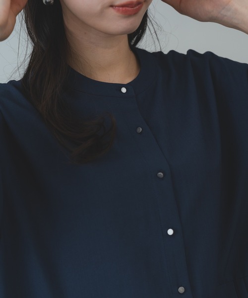 refinedworks(リファインドワークス)の「【refinedworks】セレモニー にも◎半袖 上品 プリーツ ワンピース(ワンピース・レディース・ブラック/ネイビー/ベージュ・FREE)」の14枚目の写真