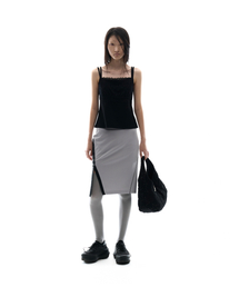 Double Strap Lace Sleevless / Black