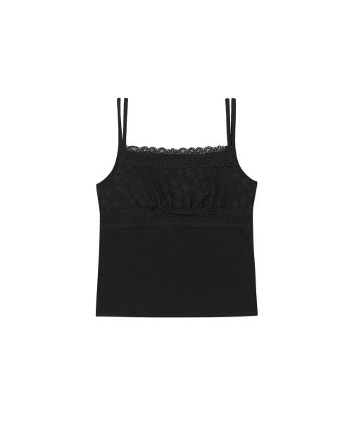 OJOS(オホス)の「Double Strap Lace Sleevless / Black(Tシャツ/カットソー・レディース・その他・1/2/3)」の2枚目の写真