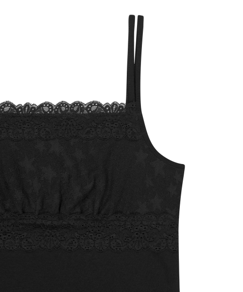 OJOS(オホス)の「Double Strap Lace Sleevless / Black(Tシャツ/カットソー・レディース・その他・1/2/3)」の4枚目の写真