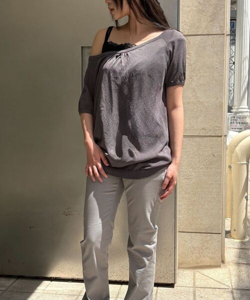OJOS(オホス)の「Double Strap Lace Sleevless / Black(Tシャツ/カットソー・レディース・その他・1/2/3)」の6枚目の写真