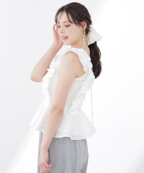 PROPORTION BODY DRESSING(プロポーションボディドレッシング)の「フリルブラウス / 1216110500(シャツ/ブラウス・レディース・ブラック/ピンク/ホワイト・FREE)」の4枚目の写真