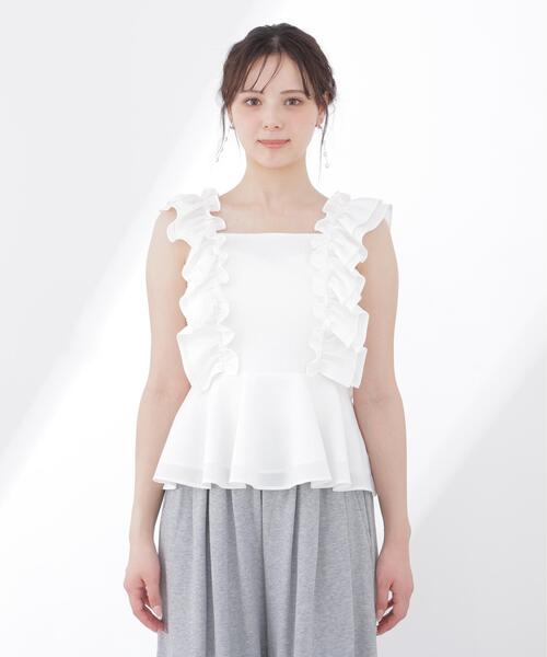 PROPORTION BODY DRESSING(プロポーションボディドレッシング)の「フリルブラウス / 1216110500(シャツ/ブラウス・レディース・ブラック/ピンク/ホワイト・FREE)」の5枚目の写真