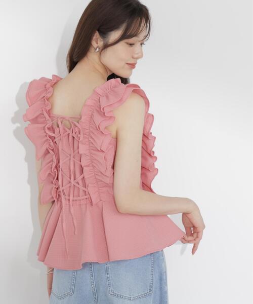 PROPORTION BODY DRESSING(プロポーションボディドレッシング)の「フリルブラウス / 1216110500(シャツ/ブラウス・レディース・ブラック/ピンク/ホワイト・FREE)」の17枚目の写真