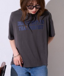 TRIANGLE PALETTE（トライアングルパレット）の「サイロコットン 前後差5分袖ロゴTシャツ（Tシャツ/カットソー）」